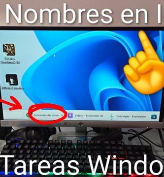 ocultar nombre iconos barra de tareas windows 11