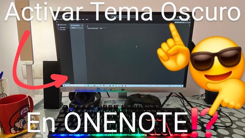 activar el modo oscuro en OneNote