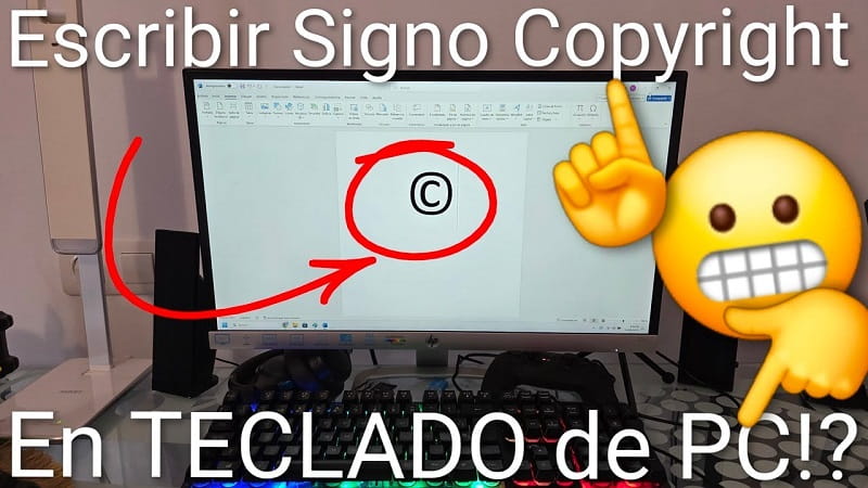 escribir símbolo de copyright en teclado