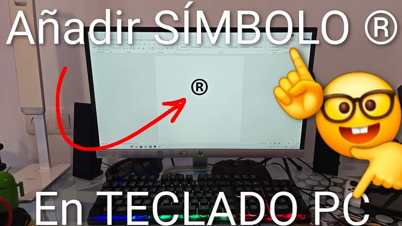 símbolo de marca registrada en teclado