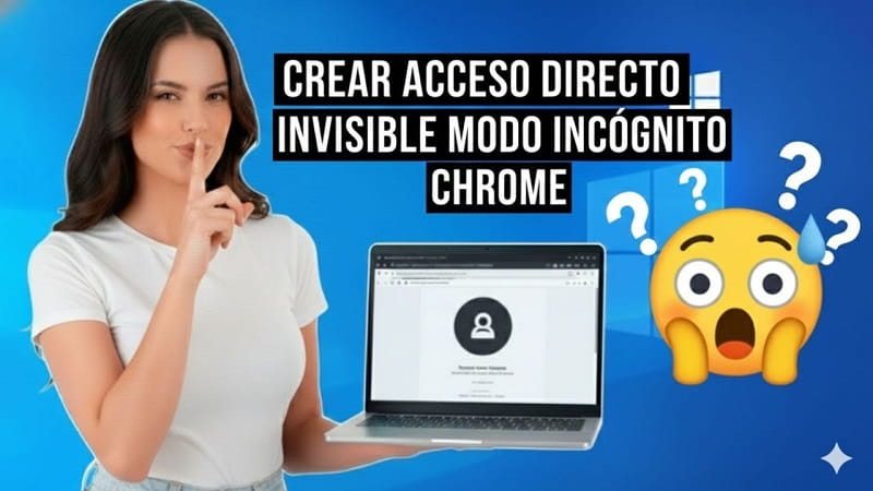 acceso directo invisible Chrome modo incógnito