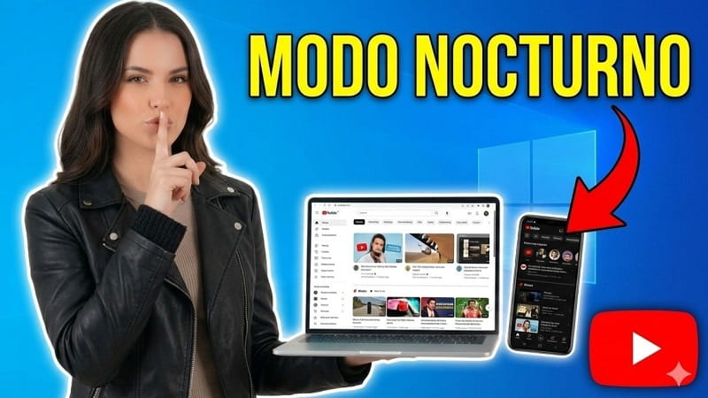 activar modo oscuro YouTube