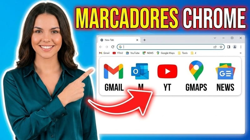 añadir página web barra de marcadores Chrome