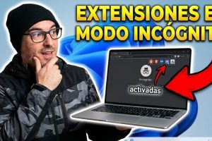 Activar extensiones en modo incógnito
