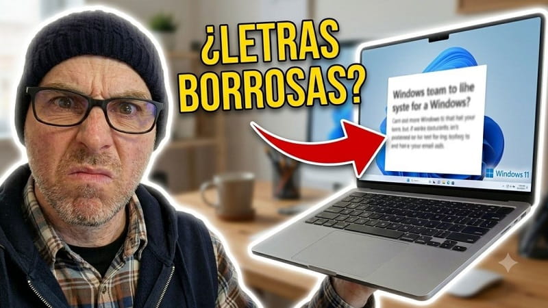 quitar letras borrosas Windows 11