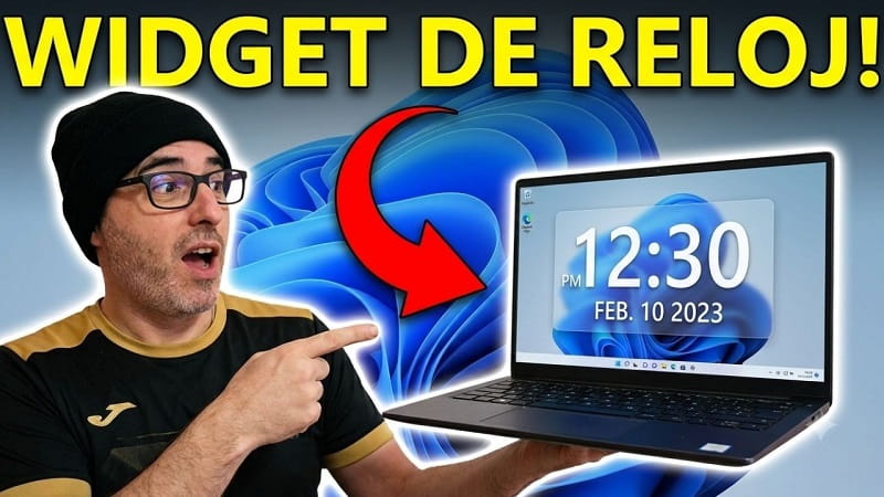 reloj flotante Windows 11