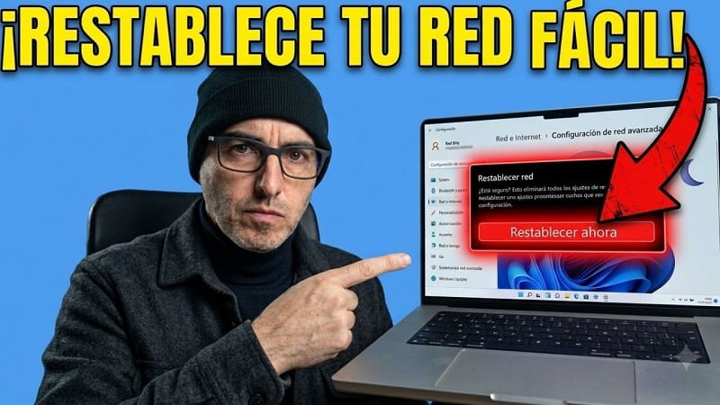 restablecer configuración de red Windows 11