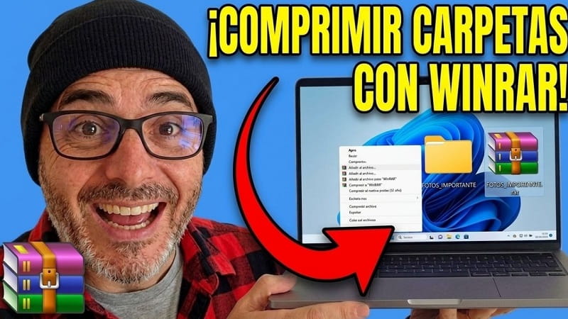 comprimir carpeta con WinRAR
